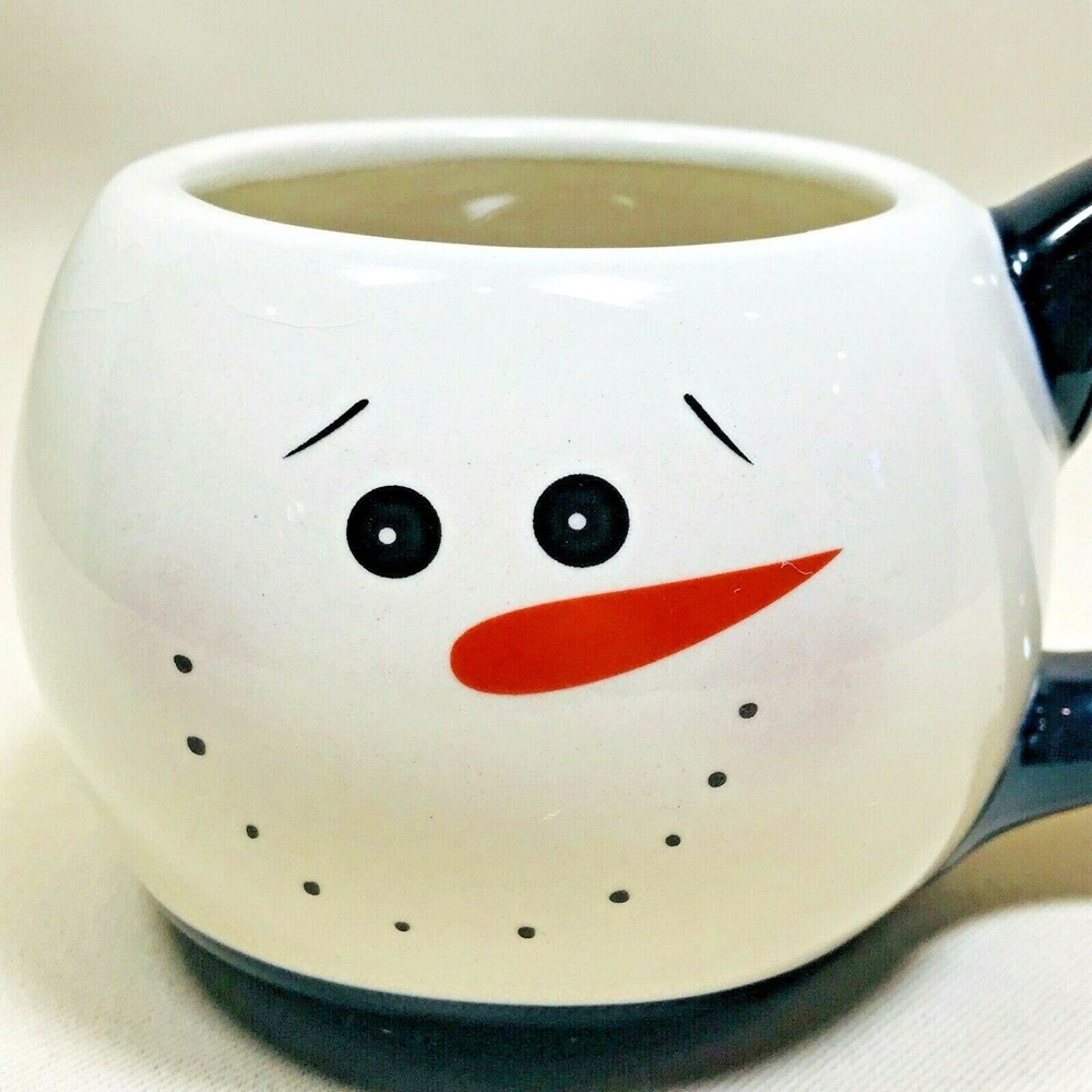 LTD Commodities, LLC Flushed Snowman Pottery Coffee Mug Cup Classic 3 in tall